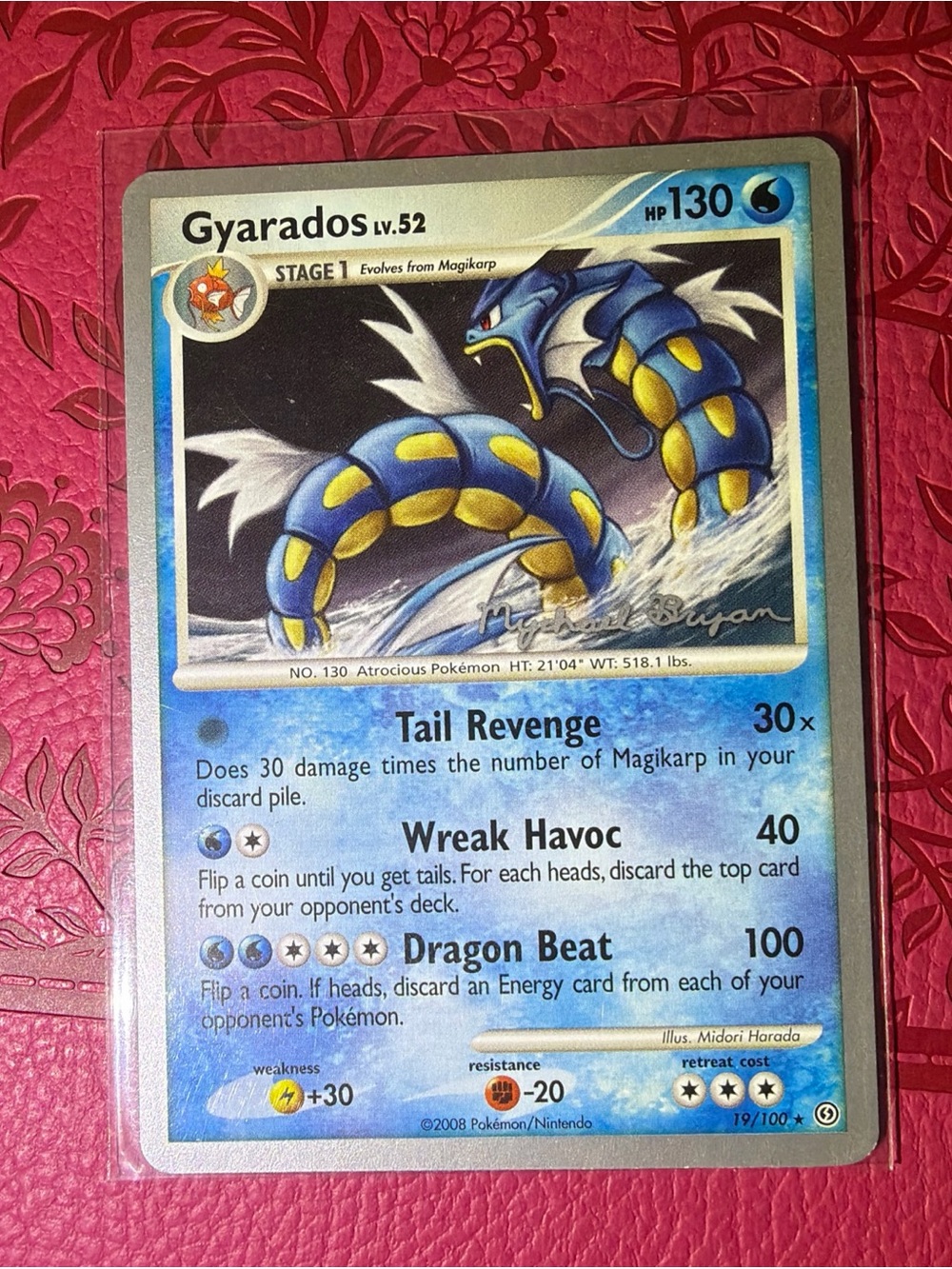 Gyarados 19/100 World Championships Non Holo Stormfront - Pokemon Card - NM